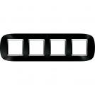 BTICINO - HB4802/4XS Elliptical cover plate 4х2modules - anthracite metal