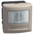 BTICINO - PIR motion sensor, 170°, range 8m @ h=1.2m, LED ≤ 100W, with switch, without neutral, 2M color Stone Light Now YG4432SN