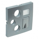 EFAPEL - Face plate for R - TV - SAT - RJ45 / R - TV - SAT - RJ45 - FO multimedia outlets ALUMINIUM 90770 TAL LOGUS 90