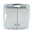 MONO ELECTRIC - MONO ELECTRIC - Double Two Way switch DESPINA, 10A, MN-500-002133-111, silver