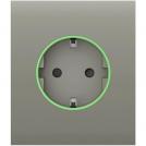 AJAX - Smart Schuko central socket faceplate, olive, CenterCover 59970.162.OL