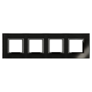 SCHNEIDER ELECTRIC - MGU68.008.7C1 Unica Class - cover frame - 4 gang - black mirror