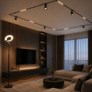 ULTRALUX - LED floor lamp CCT+RGB with remote control, dimmable, black, 40W+8W, IP20 LL48RCB (4)