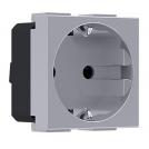 ACA LIGHTING - MODYS SCHUKO SOCKET SILVER 2 M. 2P+E 16A 250VAC IP20 10101312410