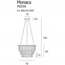 MAXLIGHT - Полилей MONACO P0259 ,Ø: 42 см,9 x 40W G9 230V (2)