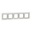 SCHNEIDER ELECTRIC - SDD360805 Sedna Elements - horizontal 5-gang frame - clear glass