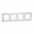 SCHNEIDER ELECTRIC - NU280818 cover frame - 4 gangs - 4 x 2 modules - white/ white