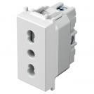 TEM - VM30MW Socket Italian standard 2P+E 16A 1M, color White matt, Modul