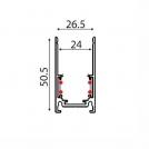 ACA LIGHTING - MS1MB MAGNETIC SURFACE/PENDANT TRACK 48V DC 1M MATTE BLACK (2)