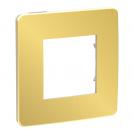 SCHNEIDER ELECTRIC - NU280260 New Unica - cover frame - 1 gang - 1 x 2 modules - gold/ ivory coarse surface 