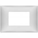 VIMAR - 09673.21 cover plate - 3 centered module matt silver color NEVE UP