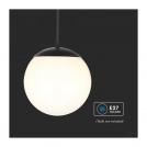 V-TAC - Ceiling Hanging Lamp 1xE27 Matt Black Opal Plastic C Ball SKU: 11825 (4)
