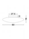 NOVA LUCE - ceiling luminaire PRESSIONE 620443 E27 5x60W D:60 H:18cm (2)