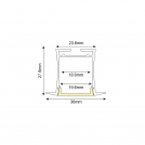 ACA LIGHTING - Алуминиев профил за лед лента за вграждане 2м. GENO P171U (1)