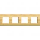 BTICINO - LNA4802M4LBA Square cover plate 4х2modules -bamboo wood