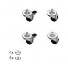 LEGRAND - Set of 4 wheels up to 115kg for Legrand wall cabinet - 646248
