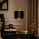 TNL - METAL & VELVET FABRIC TABLE LAMP TNL1008BL