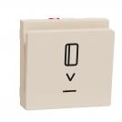 SCHNEIDER ELECTRIC - Card switch, New Unica, 1-pole 2-way, 10A, 2 modules, screwless terminals, untreated, IP4X, ivory  NU328344