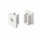 ACA LIGHTING - EP162 SET OF WHITE PLASTIC END CAPS FOR P162, 1PC WITH HOLE & 1 PC WITHOUT HOLE