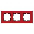 PANASONIC - 3 gang Frame Glass Claret Red WKTF08033GC