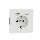 SCHNEIDER ELECTRIC - MTN2367-6035  Механизъм контакт шуко 16A + USB A+C 3A 15W лотус System Design