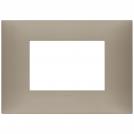 VIMAR - 09673.12 cover plate - 3 centered module matt dove grey color NEVE UP