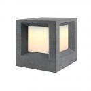 ACA LIGHTING - Градински стълб MK041Β-200 200MM IP65 E27 Max.7W BLACK CEMENT & PC DIFFUSER