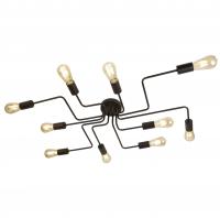 SEARCHLIGHT -  99210-10BK Circuit 10lt Ceiling Flush, Matt Black 