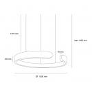 POLARIS LIGHTING - LED Пендел COOL C Ø1000/60/16mm 35W 2800lm 4000K 100° черен 1340-1000 (2)