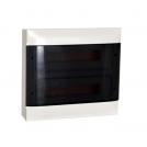 LEGRAND -  1 372 17 Practibox S surface mounting cabinet with earth and neutral terminal blocks - smoked door - 2 rows - 18 modules per ro