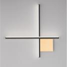 NOVA LUCE - Dimmable wall lamp L:50 W:4 H:50cm.  9006085  CROSS ⚡ LED 15W ⚡ 881Lm ⚡ 3000K ⚡ IP20 ✴ Sandy Black/Brush Gold