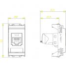 VIMAR - 16364.1.B - интернет розетка RJ45 Cat5e Panduit UTP бял IDEA (1)