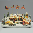 ACA LIGHTING - X0307 LED WW DECOR MULTICOLOR VILLAGE+MOTION SLEIGH+MUSIC 4.5V (ADAPT) / 3ΑΑ (BAT) 34.5Χ15.5Χ25.5CM