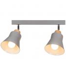 LIS LIGHTING - Плафон WOOD 5801PL-H101 E27, 2x40W, H:30, D:52cm, сиво