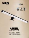 VITO - LED АПЛИК ЗА БАНЯ ARIEL 12W 4000K 60CM IP44 ЧЕРЕН 2110280  (2)