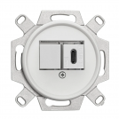 THPG - Connection USB 3.1 Type C  Ø 7,0 cm Duroplast white 101353