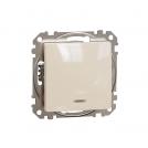 SCHNEIDER ELECTRIC - SDD112101L Sedna Design & Elements - 1pole switch blue indicator light - 10AX 250V without frame beige
