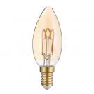 ACA LIGHTING - LED крушка свещ със спирала, крхлибар FILAMENT E14 3W 2700K 220lm DECO3SWWAM