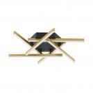 NOVA LUCE - Dimmable ceiling light D: 65 H: 10.7cm  9005651  HYDE ⚡ LED 38W ⚡ 220-240V ⚡ 1993Lm ⚡ 3000K ⚡ IP20 ✴ Brushed Gold/Black 