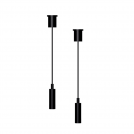ACA LIGHTING - Комплект 2бр.x 2m черно въже за окачване за MINI магнитна шина TMUD за външен монтаж TMUDHKB 