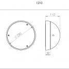 ATRA - Плафон Сириус 1, Кафяв 1281 Ф230 IP54 (1)