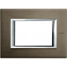 BTICINO - HA4803BR Рамка 3М brushed bronze анодизирана метална правоъгълна Axolute