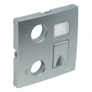 EFAPEL - Face plate for RTV - RJ45 / RTV - RJ45 multimedia outlets ALUMINIUM 90774 TAL LOGUS 90