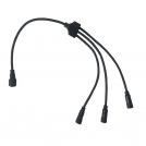 ACA LIGHTING - Cable connector for 2 wire rope light, IP 44  XCONR3OUT 