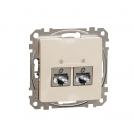SCHNEIDER ELECTRIC - SDD112452S Sedna Design & Elements - CAT 5E STP, 2x RJ45, beige