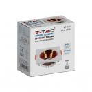 V-TAC - GU10 Корпус квадрат бяла рамка с розово злато рефлектор SKU: 6655 (3)