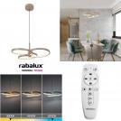 RABALUX - Dimmable pendant lamp with remote control Ø48, H:150 cm.  72400  ISIDORA ⚡ LED 50W ⚡ 4000 Lm ⚡ 3000-6500K ⚡ IP20 ✴ Gray-beige