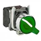 SCHNEIDER ELECTRIC - Selector switch illuminated green 1-2 1NO-1NC 230...240Vac Ø22mm XB4 XB4BK123M5