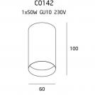 MAXLIGHT - PET ROUND C0142 ,Ø: 6 см,1 x 50W GU10 230V (1)