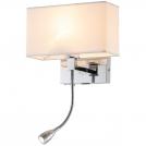 ELMARK - ROSA LED WALL 3W 4000K + 1XE27 3W 1x40W CHROME 955ROSA340CH